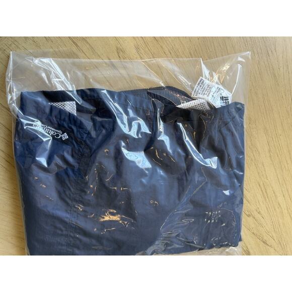 Columbia Men’s Large Shorts Mesh Lined Swim Trunks Navy Blue Fish Hike Gorpcore - Picture 6 of 7